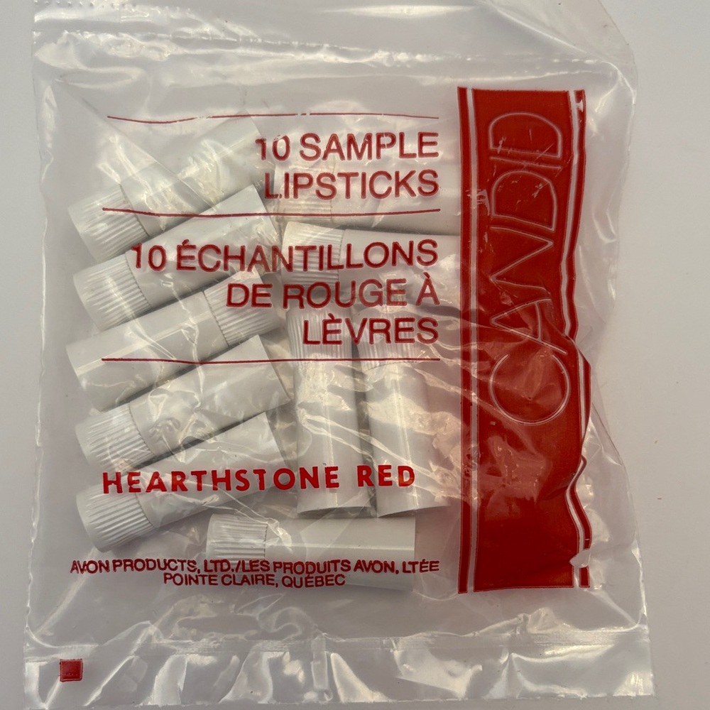VTG Avon Candid  Hearthstone Red Sample Lipstick set NIP